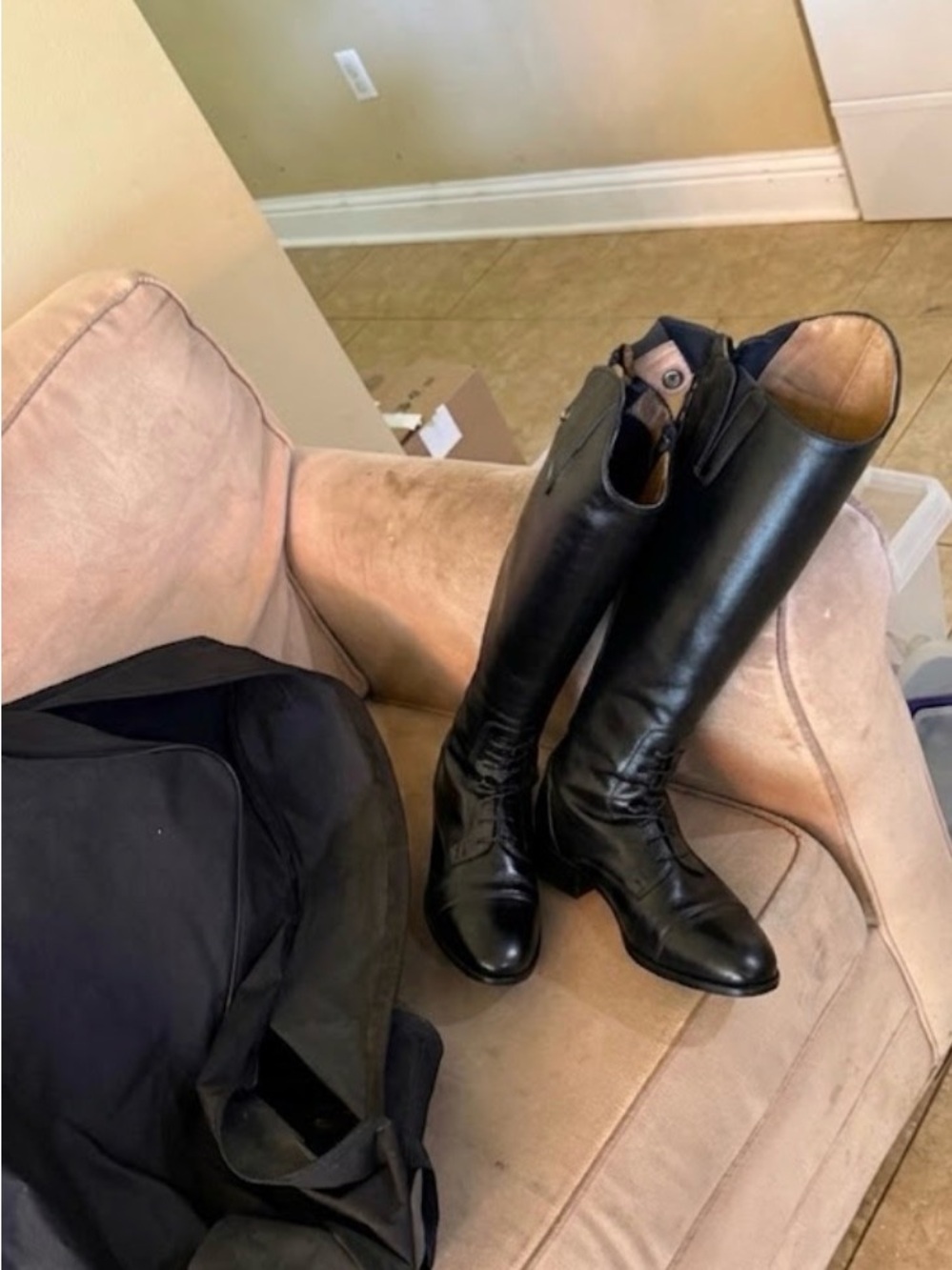 Ariat Black Leather Tall Riding Boots